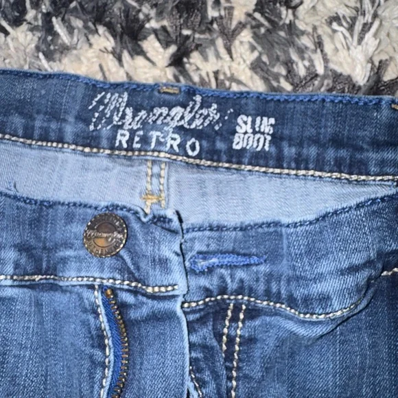 Wrangler Retro SlimBoot Blue Jeans - Picture 3 of 5